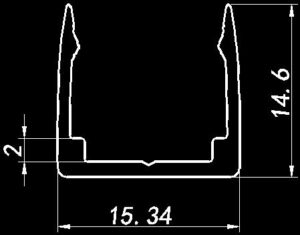 Кріплення для LED неону NMT1312-Plus COLORS (AS-NMT1312P-25)