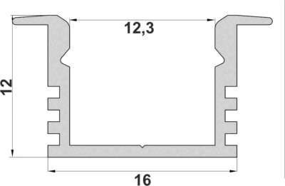 LED профіль ЛПВ12