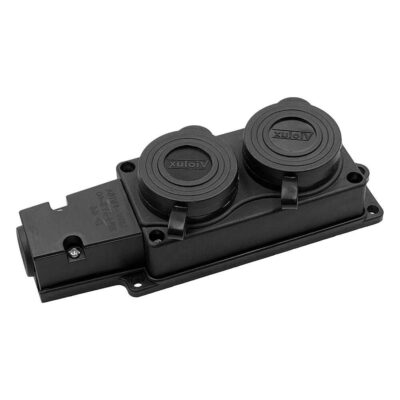 Розетка каучук VIOLUX 16А подвійна з криш. IP44