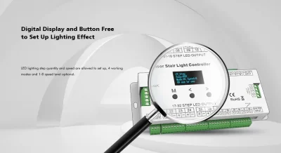 Контролер для сходинок з датчиком PIR 5-24V 32CHx1A ES32 DEYA