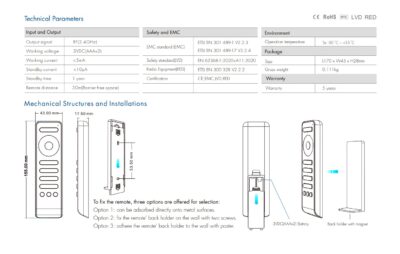 RS1_RS2_RS6-Skydance-Touch Wheel RF Remote Controller