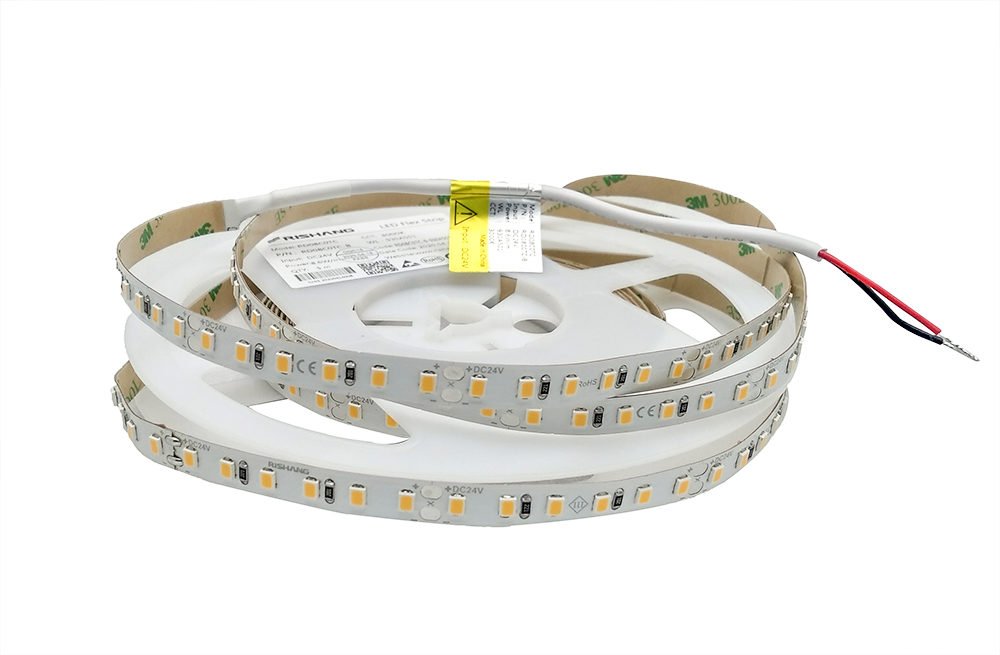 LED стрічка RISHANG 120-2835-24V-IP20 8.6W 745Lm 3000K CRI90 5м (RD08C0TC-B)