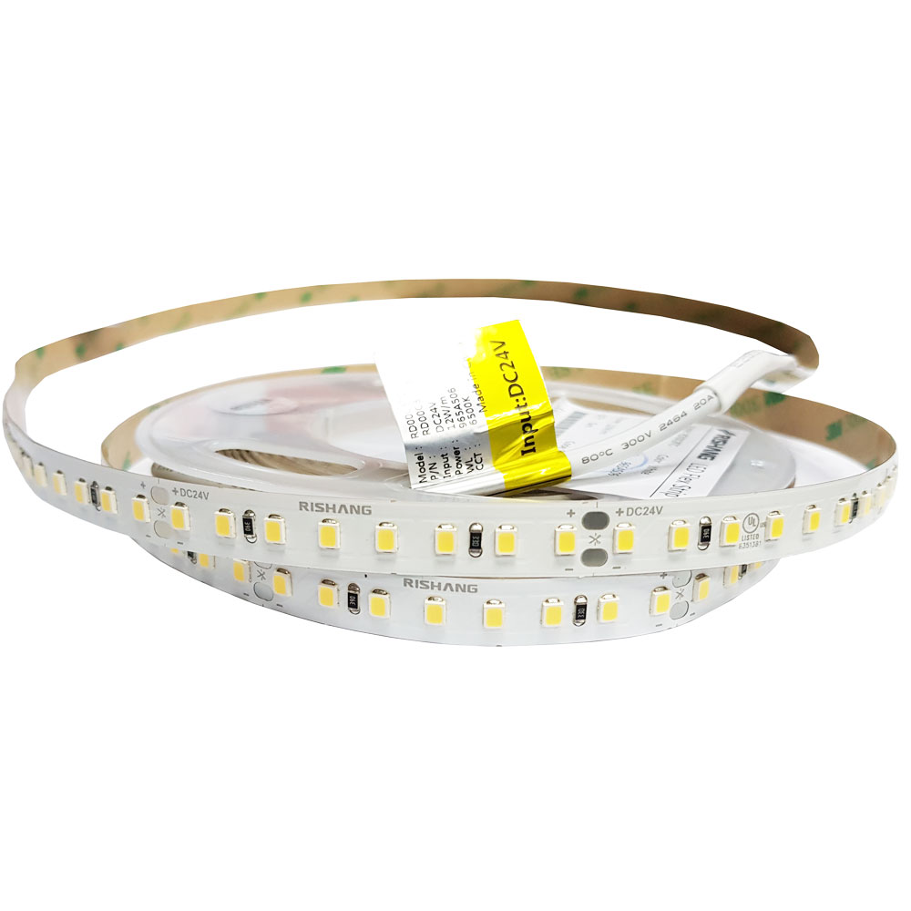 LED стрічка RISHANG 128-2835-24V-IP20 12W 1549Lm 6500K CRI90 5м (RD00C8TC-A)