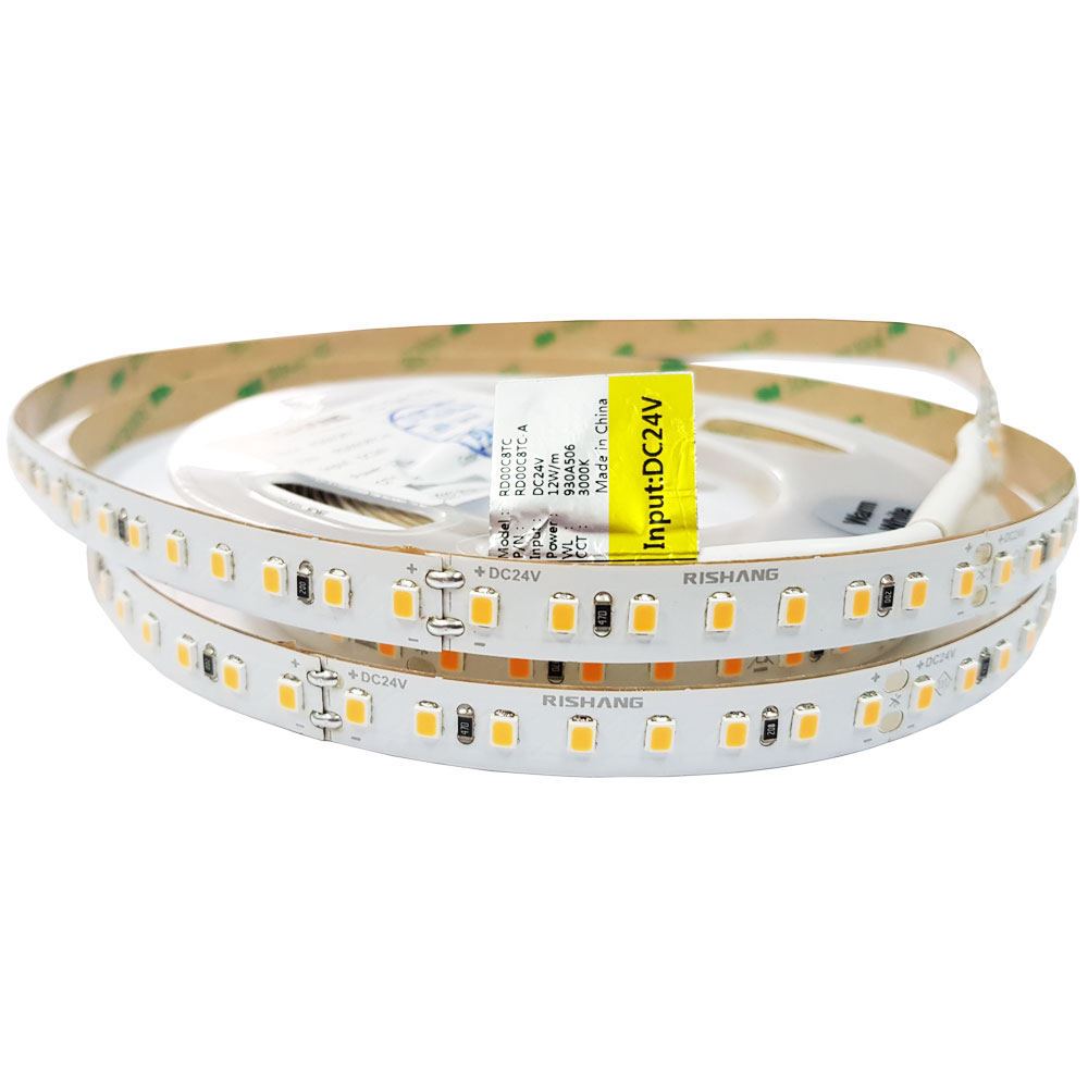 LED стрічка RISHANG 128-2835-24V-IP20 12W 1434Lm 3000K CRI90 5м (RD00C8TC-A)