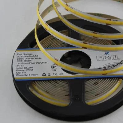 UC5-24-480-8-90 LED стрічка LED-STIL COB-24V-IP33 9W 990Lm 5000K CRI90 8мм