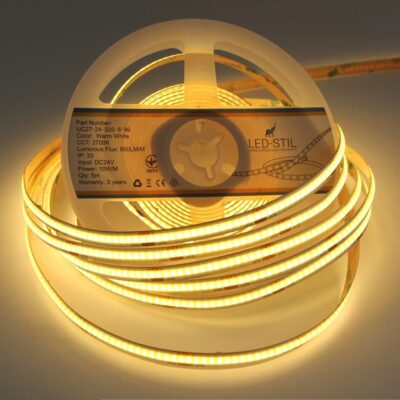 UC27-24-320-8-90 LED strip LED-STIL COB-24V-IP33 10W 850Lm 2700K CRI90 8mm