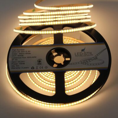 UC3-24-320-5-90 світлодіодна стрічка LED-STIL COB-24V-IP33 7W 600Lm 5мм 3000K CRI90