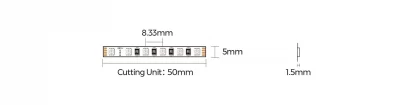 DA120RGB-24V-5mm COLORS 120-3838-24V-IP33 7,5W RGB