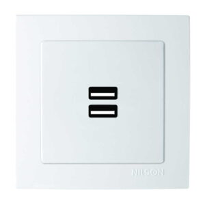 Розетка Nilson Touran біла 2-на USB