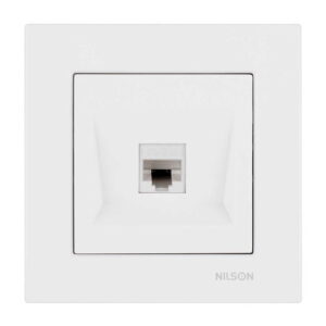 Розетка Nilson Moda біла комп'ютерна CAT6e RJ45