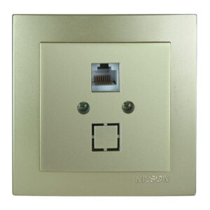 Розетка Nilson Touran золото комп'ютерна CAT5e RJ45