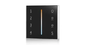 Панель сенсорна T22 DEYA CCT DUAL WHITE на батарейках 4 зони чорна