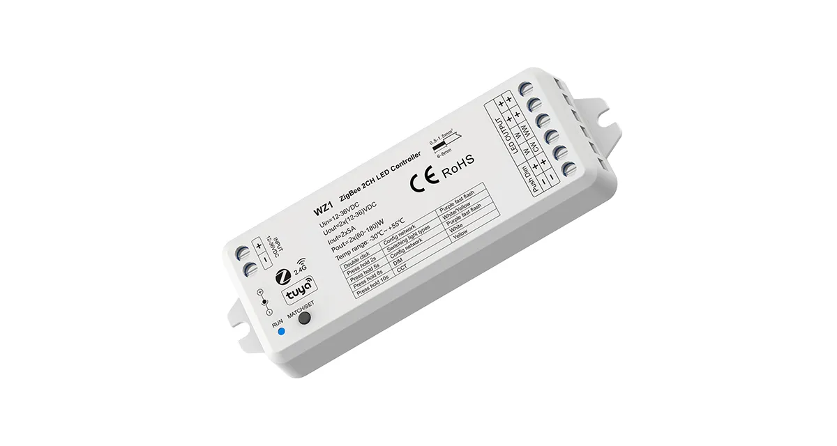 WZ1 контролер DIM CCT PUSH-DIM ZigBee + RF 12-36V 2CHx5A DEYA