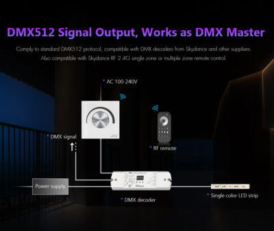 1-Zone-Dimming-Rotary-Panel-DMX-Master-100-240VAC-Input-T11-K-Skydance