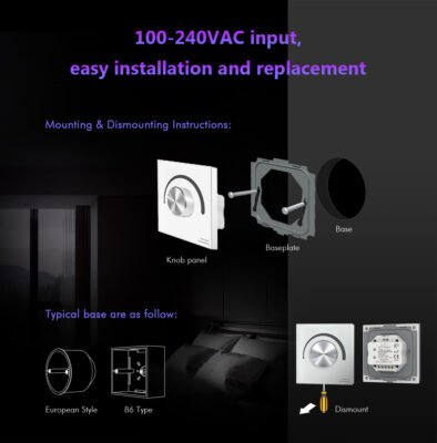 1-Zone-Dimming-Rotary-Panel-DMX-Master-100-240VAC-Input-T11-K-Skydance
