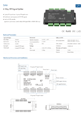 5-24VDC-6-Way-SPI-Signal-Splitter-SA6-Skydance