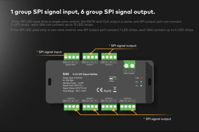 5-24VDC-6-Way-SPI-Signal-Splitter-SA6-Skydance