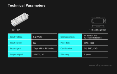5-24VDC-WiFi-&-RF-RGB-RGBW-SPI-LED-Controller-WT-SPI-Tuya-App-Skydance
