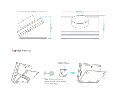 Desk-Mount-Color-Temperature-Remote-Control-CR2032-Battery-RK1-RK2-RK3-Skydance