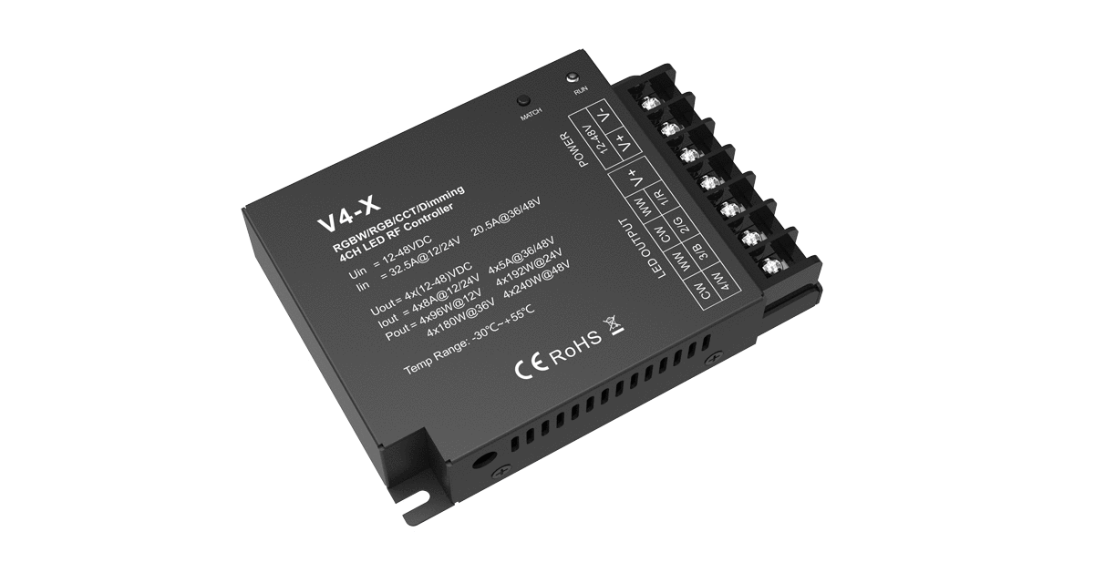 4CH-8A-5A-12-48VDC-CV-Controller-V4-X-Skydance v4-x