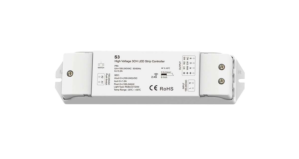 S3-Skydsnce-3CH-1A-110-240VAC-High-Voltage-LED-Strip-Controller