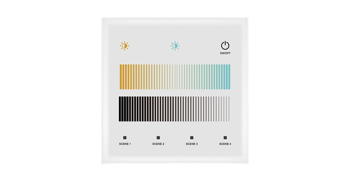 TD2-S-Skydance-1-Zone-24VDC-DALI-CCT-Bus-Wall-Mounted-Touch-DALI-Panel-White