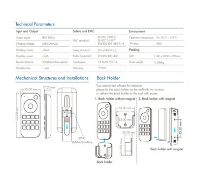 RTS-Skydance-SPI-RF-RGB-RGBW-Control-Remote