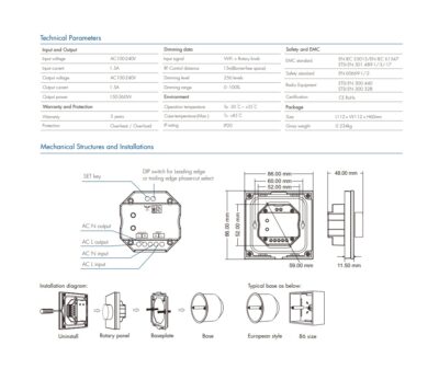 TS-K(WT)-Skydance-Rotary-Glass-Panel-WiFi-Triac-Dimmer