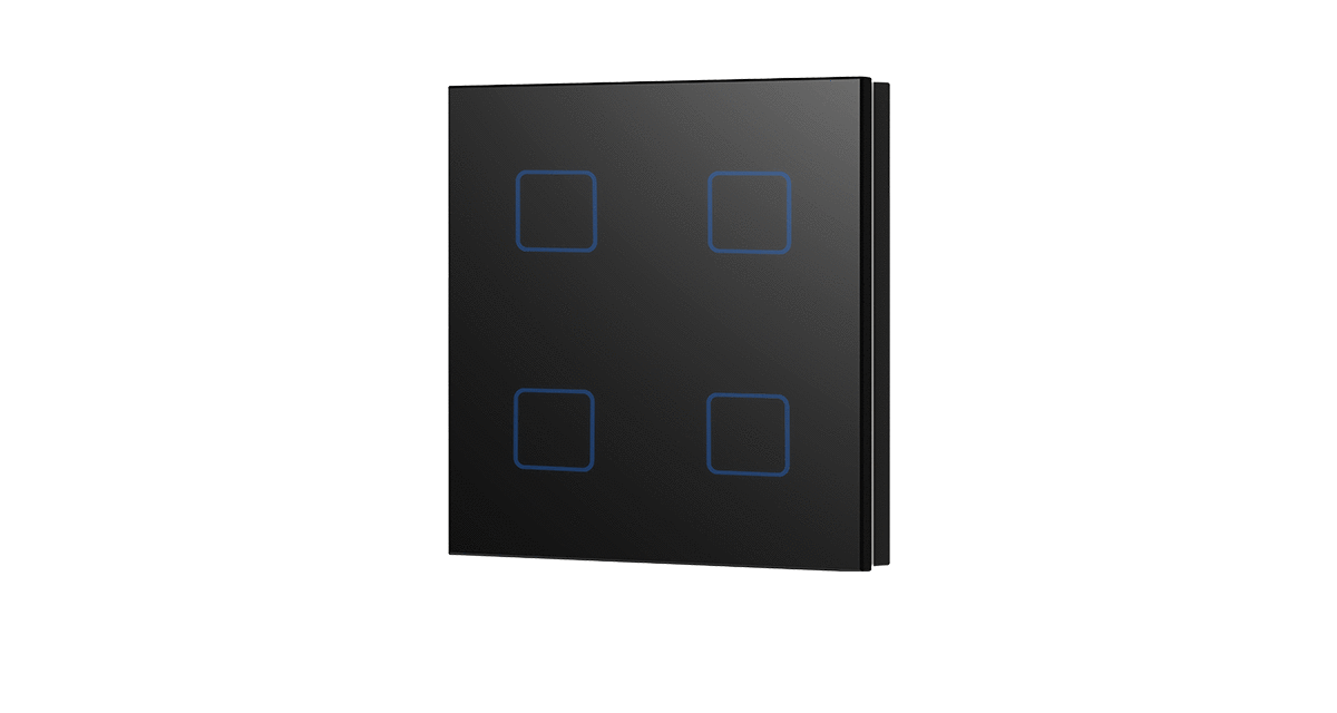 TS4-D-Skydance-4-button-24VDC-DALI-Bus-Wall-Mounted-Touch-DALI-Panel-Black