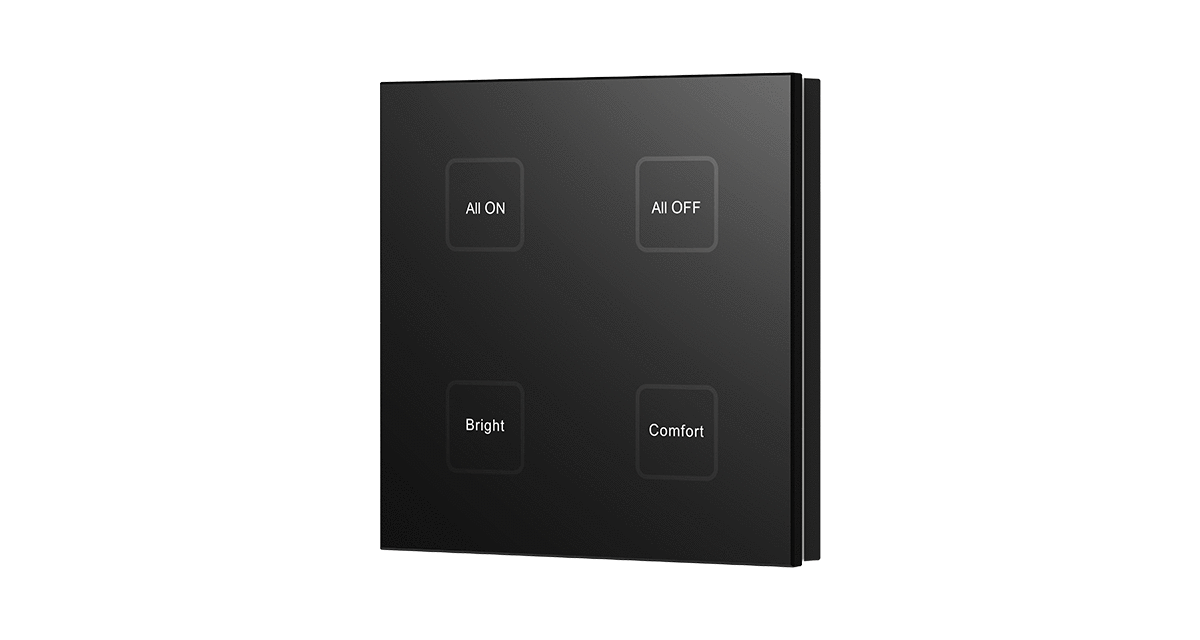 TS4(WZS)-Skydance-4-Scenes-Zigbee-Touch-Panel-Remote-100-240VAC-Input-Black TS4(WZS)-Skydance-4-Scenes-Zigbee-Touch-Panel-Remote-100-240VAC-Input-Black