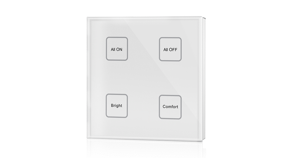TS4(WZS)-Skydance-4-Scenes-Zigbee-Touch-Panel-Remote-100-240VAC-Input-White TS4(WZS)-Skydance-4-Scenes-Zigbee-Touch-Panel-Remote-100-240VAC-Input-White