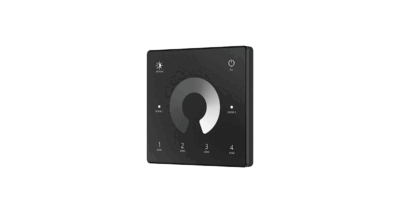 TW1-4-Skydance-4-Zone-Wall-Mounted-Touch-Wheel-Panel-Remote-Control-CR2032-Battery-Black