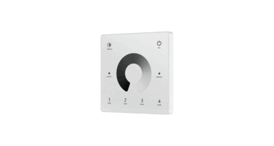 TW1-4-Skydance-4-Zone-Wall-Mounted-Touch-Wheel-Panel-Remote-Control-CR2032-Battery-White